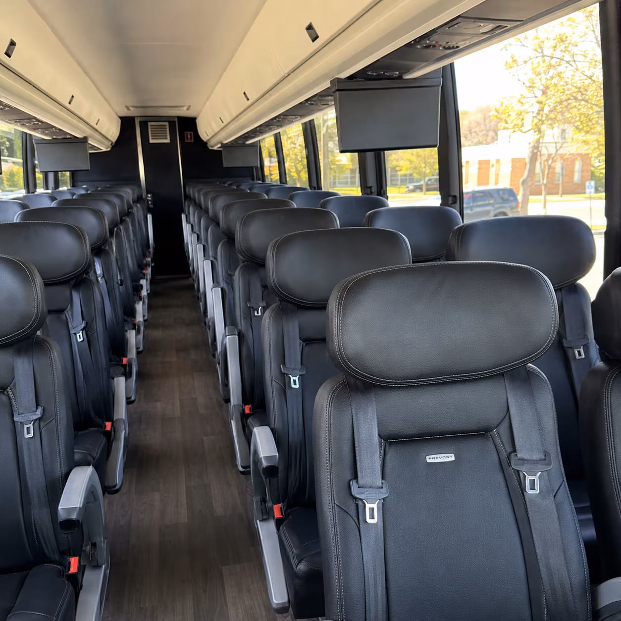 arvada charter bus rental interior